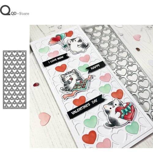 Hollowed Heart Shape Frame Cutting Dies Stamps Dies Scrapbooking Mold Cut Handmade Tools DIY Craft Decoration New Dies for 2021