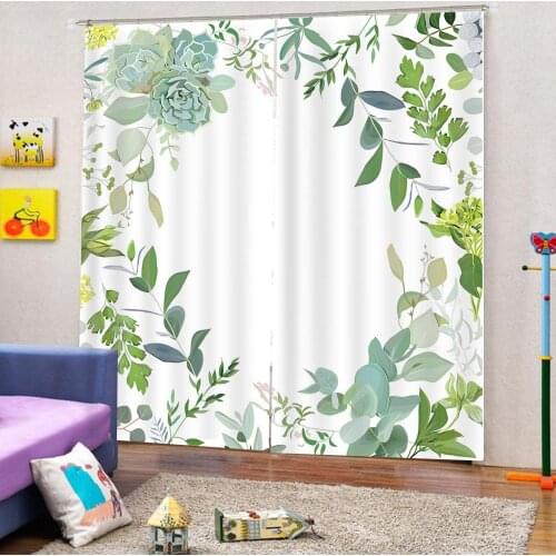 Decoration curtains Abstract depicting flowers print Customized 3D Blackout Curtains Living Room Bedroom Hotel Window