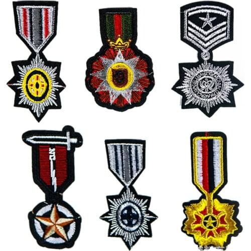 Military Epaulets Badge Embroidery Patches Cloth Stickers DIY Stickers T-shirt Hoodie Shoes Hat Bag Decorative Stickers Clothes