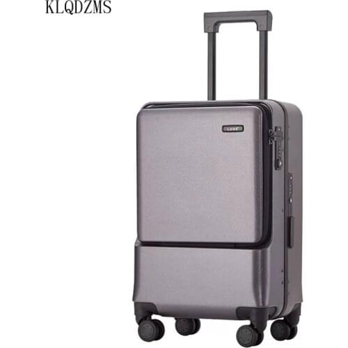 KLQDZMS 20"24inch New upscale travel suitcase fashion rolling luggage laptop bag women trolley case men business luggage