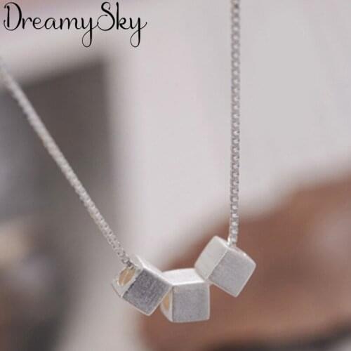 Bohemian New Silver Color Cube Box Choker Necklaces For Women Christmas Jewelry Girls Gift Statement Necklaces Collares
