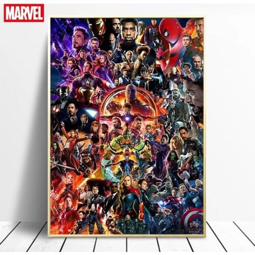 Avengers EndGame Canvas Poster Marvel Movie Poster Canvas Wall Art Home Canvas Painting Gift for Living Room Home Decor Cuadros