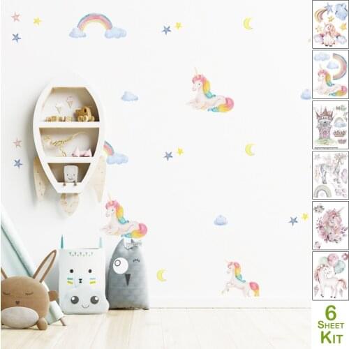 Wall Sticker For Kids Bedroom Wall Decoration Cute Cartoon Decorative Art Wall Sticker Self-Adhesive Plane Wall Paper Stickers