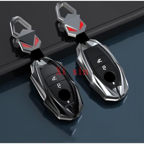 For Mercedes-Benz New E-Class GLC 260l-300l C-Class C200-C260l Zinc Alloy Silicone Car Key Protective Case