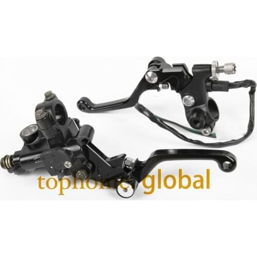 7/8" New CNC Brake Master Cylinder Pressure Switch Reservoir Levers Dirt Pit Bike Set For Yamaha WR250F/450F 2005-2009 2010-2013