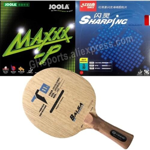 Pro Table Tennis Combo Racket Yinhe T-11s T11s blade with Joola MAXXX-P and DHS Sharping Table Tennis Rubber
