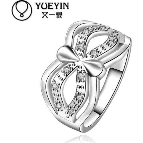 Luxury crown rings Wholesale silver plated rings for women wedding party fashion jewelry for mother Nickle free
