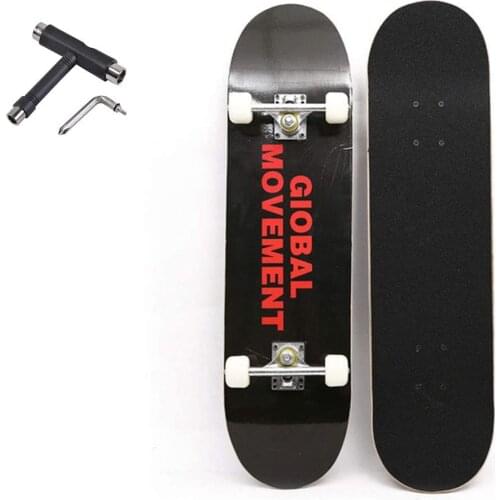 Skateboard 31" Complete Skateboards Professional Skateboards Concave Skateboards Great for Beginners Adults Skateboards,Black