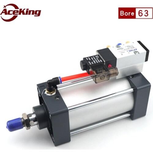 SCF standard cylinder with valve SCF63X25X50X100X150X200X500X1000 solenoid valve integrated cylinder - with magnetic plus 6