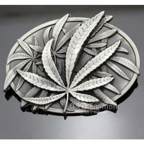 Vintage Belt Buckle Western Men Cowboy Vintage Palm Tree Pot Weed Leaf Combo Gift Jewelry Accessories