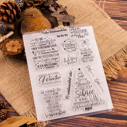 ZFPARTY German Transparent Clear Silicone Stamp for DIY scrapbooking/photo album Decorative card making 1435