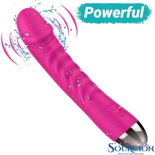 Sourcion Hot Female G Spot Vibrators Clitoris Powerful Stimulator Silicone Vagina Dildo Vibrating Masturbator Sex Toy for Women