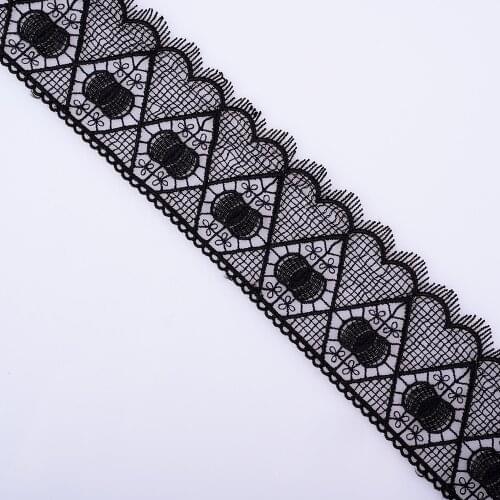 1 meter Black Off White Lace Trims Ribbon for Baby Costume Home Textiles DIY Crafts Trimmings Lace Fabric Sewing 5 Models Cusack