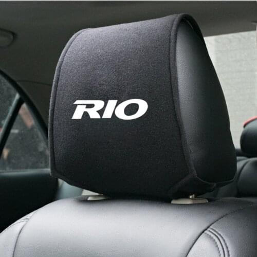 1pcs car headrest cover auto case for KIA RIO K2 2010-2017 emblem Car Seat Cover