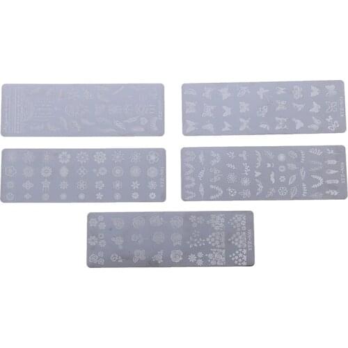 1pc Nail Stamping Plates Flower Leaf Geometry Animals Image Stamp Templates Manicure Print Stencil Tools