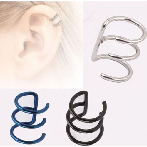 16G EAR CUFF SILVER GOLD HELIX CARTILAGE EARRING EMO GOTH EARRING Tragus Piercing Body