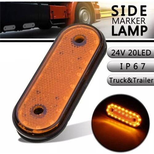 20LED IP67 Truck Lights 24V Waterproof Turn Signal Truck LED Marker Light Side Lights Truck Marker Lights For Trailers