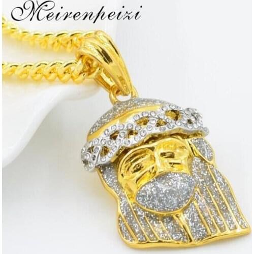 2020 Europe and the United States hot new models of human head luminous necklace personality trend mens pendant jewelry