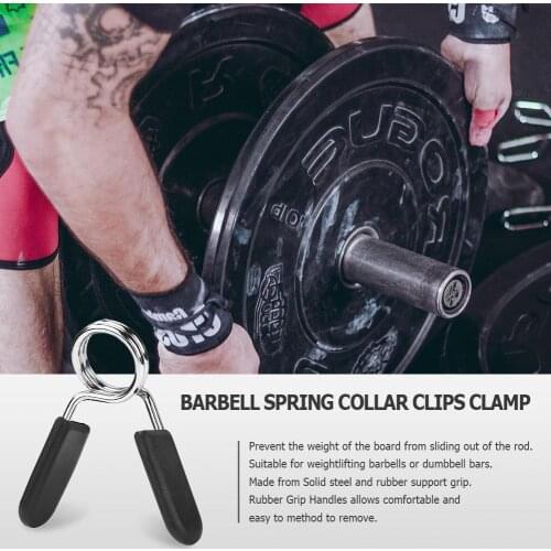 24mm / 25.4mm Hand Grips Barbell Spring Collar Clips Clamp Gym Weight Barbells Dumbbell Lock Clamp Weight Lifting Gym Lock