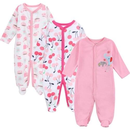 Mother Nest 2017 Baby Boy Clothes 3pcs Newborn Baby Romper Body Girl Sleepwear Jumpsuit Cotton Infantil Bebes Pajamas