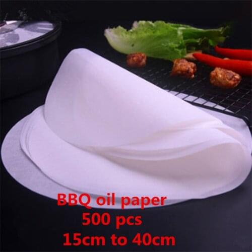 500 pcs round Hamburg Paper Non Stick Baking OilPaper for Burger Press BBQ Patty Maker bun Cookie Oven Kitchen Restaurant Supply