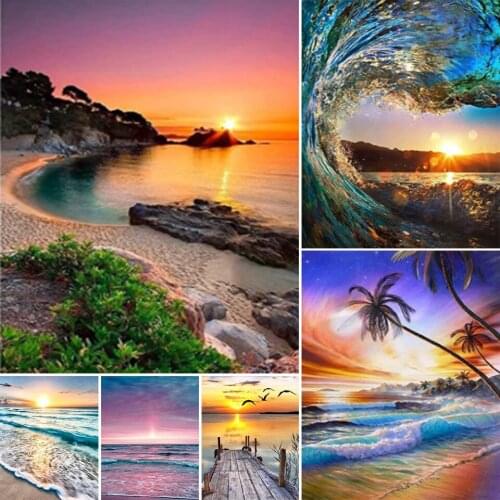 5D DIY landscape diamond painting rhinestone picture full diamond embroidery gift mosaic cross stitch home decoration gift kit