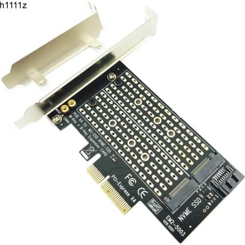 PCI Express PCIE to M2 Adapter NVME SATA M.2 SSD PCIE Adapter NVME/SATA M2 PCI E Adapter SSD M2 to SATA PCI-E Card M Key + B Key