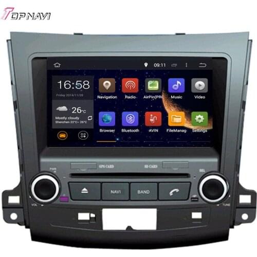 Topnavi 8'' Quad Core Android 6.0 Car DVD Play for MITSUBISHI OUTLANDER 2005- Autoradio GPS Navigation Audio Stereo