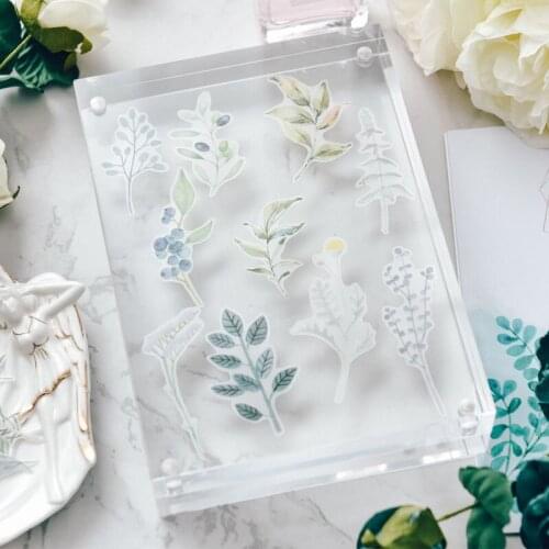 ZFPARTY 69pcs Leaves Paper Stickers for Scrapbooking DIY Projects/Photo Album/Card Making Crafts