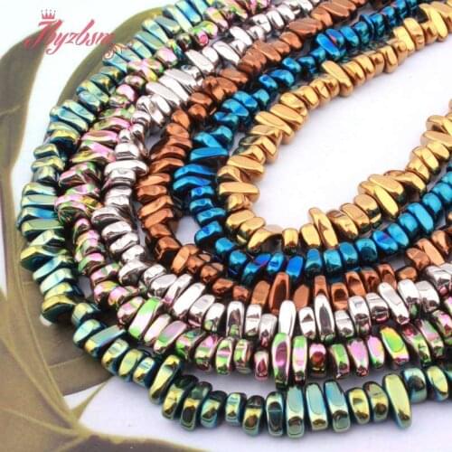 4-6mm Hematite Freefrom Smooth Beads Loose Spacer Natural Stone Beads For DIY Jewelry Making Necklace Bracelet Earring 15"