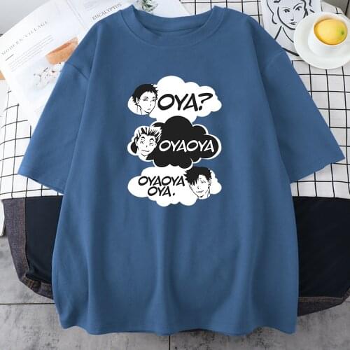 Haikyuu Oya Oya Comics Womens T-Shirt Hip Hop Casual Tshirts 2021 Harajuku Trendy T Shirts Summer Black Tees For Women 2021