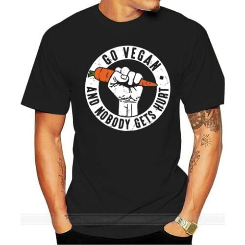 Go Vegan And Nobody Gets Hurt Men T-Shirt Cotton S-3Xl Casual Tee Shirt cotton tshirt men summer fashion t-shirt euro size