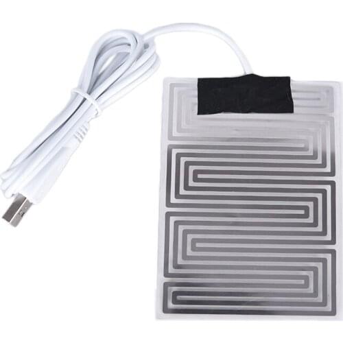 3.7V~5V Carbon Fiber Heating Pad Hand Warmer USB Heating Film Electric Winter Infrared Fever Heat Mat