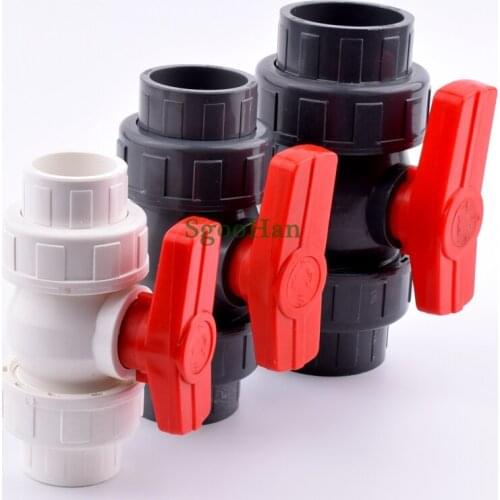 ID 20~110mm Big Size PVC Pipe Ball Valve Connector Irrigation System Watering Globe Valve Agriculture Garden Irrigation Fittings