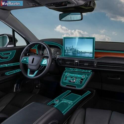 Car Interior Central Console Gear Screen Navigation Dashboard TPU Sticker Protective Film For Lincoln Corsair 2020 Accessories