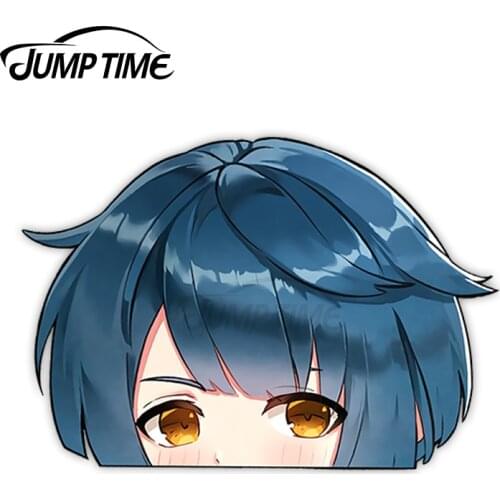 JumpTime 13 x 8.6cm Genshin Impact Xingqiu Peeker Fine Decal Car Stickers Waterproof Anime Suitable For VAN ATV Scratch-Proof