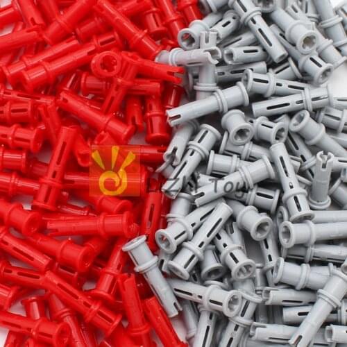 Technic32054 Pin 3L with Friction Ridges Lengthwise and Stop Bush Bricks Building Blocks Parts Compatible Accessories Mechanical