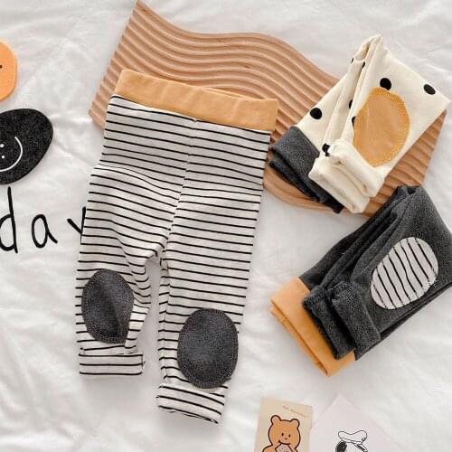 Amya Baby Girls Leggings Cotton Striped Dot Print Infant Tights Princess Birthday Kids Boutique Clothing Spring Autumn 2021