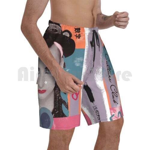 Boy George Beach Shorts Men Beach Pants Swim Trunks Boy George 80s Culture Club Pop Star Famous Man Hollywood Stars
