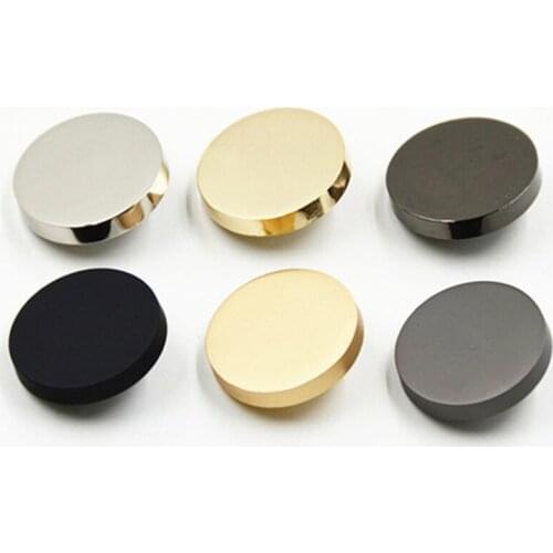 10Pcs/Lot Metal Buttons for Needlework Round Flat Button Decor Alloy Middles for Handcraft Magnetic Clasp Accessories