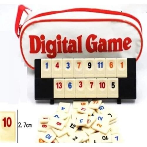 New For Israel Fast Moving Rummy Tile Classic Board Game 2-4 People Israel Mahjong Digital Game Hotest Party Game Portable