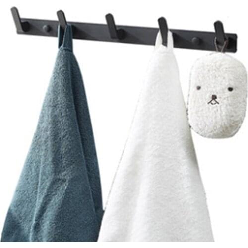 New Creative Wall-mounted Space Aluminum Robe Hook Kitchen Door Coat Hanger Bathroom Towel Rack #A