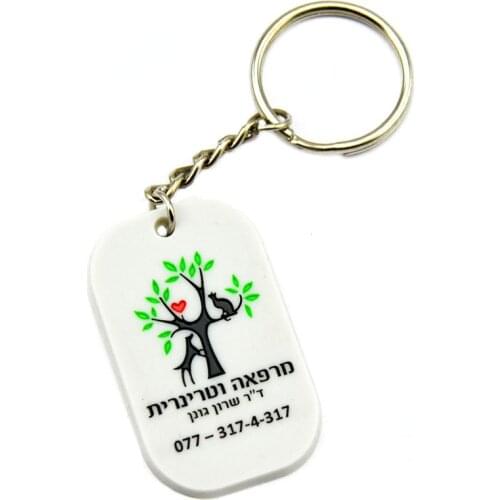 OneBandaHouse Custom Design Silicone Dog Tag Keychain