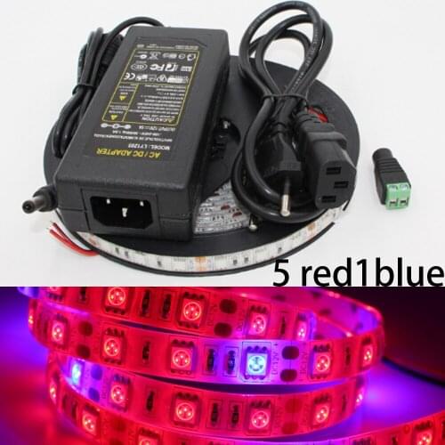 Full Spectrum LED Grow Lights Horticulture Grow 5050 strip Light + power adapter for Garden Flowering Plant Hydroponics System