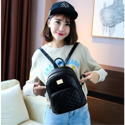 Women Small Backpack purse packback Black Backpacks Female Fashion Girls Bags Ladies Mini Backpacks Leather School Bags mochila