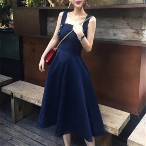 Women Dress spring New elegant womens strap dress female long section of the fashion dress female