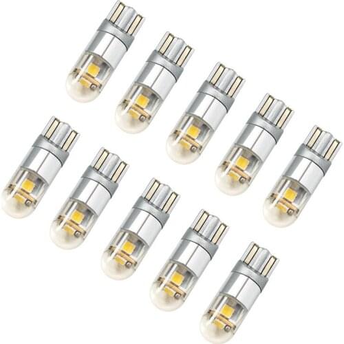 10PCS T10 9W 3SMD Clearance Lights White Red Green Blue W5W 194 LED Car Lamps Bulbs