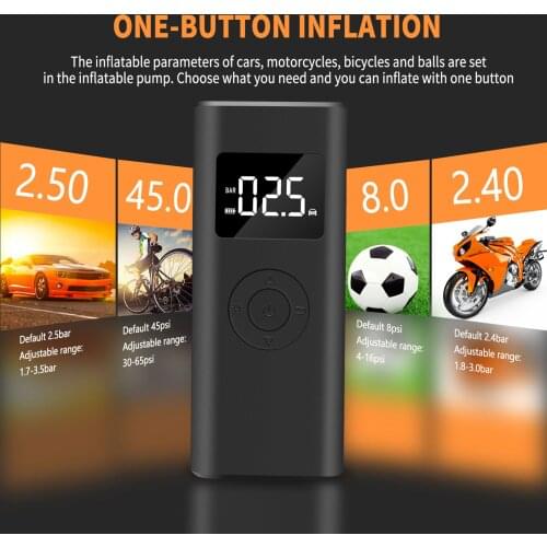 Car Air Compressor 3.7V Portable Electric Tyre Tire Inflator Mini Digital Auto Air Inflatable Pump For Car Bicycle Boat