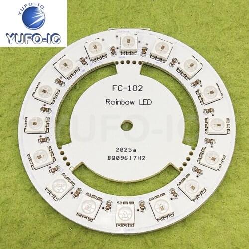 Free Ship 1PCS 16-Bit round 5050rgb Full Color LED Module Waterfall Light Single Chip Microcomputer Accessories