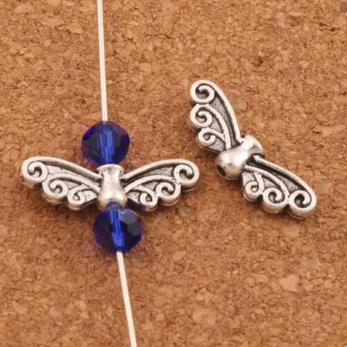 Flower Butterfly Animal Charm Beads 21.8x6.9mm 45PCS Zinc Alloy Spacers Jewelry Findings L468